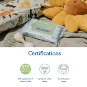 Mustela Home Compostable Fragrance-Free Wipes 60 Count