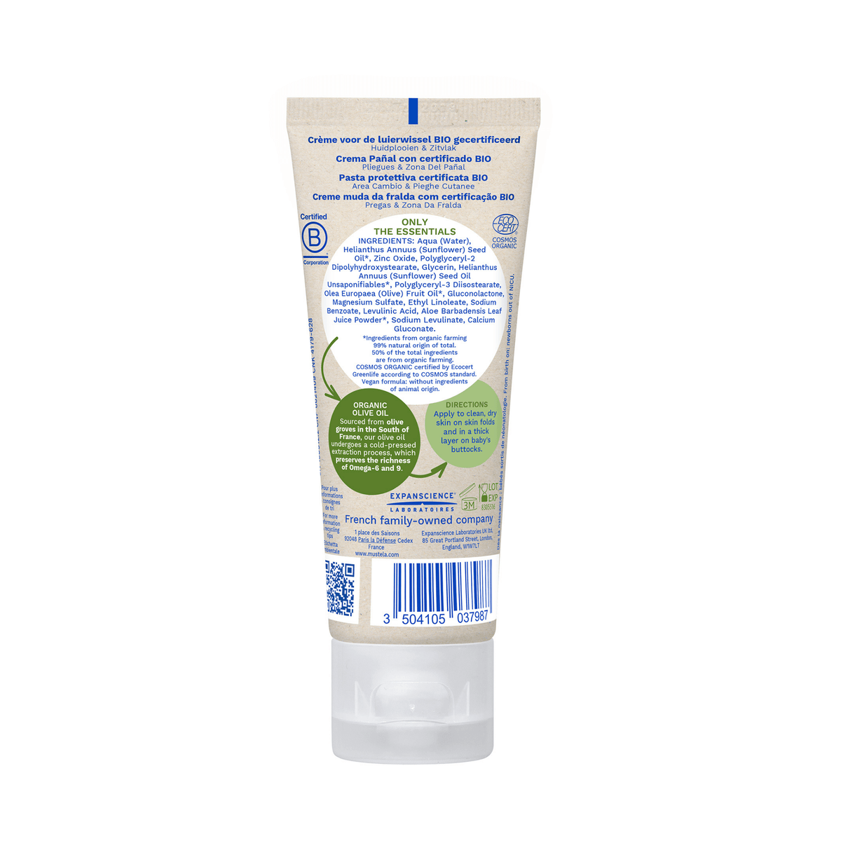 Mustela Certified Organic Diaper Cream